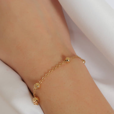 Gold Ball Bead Bracelet